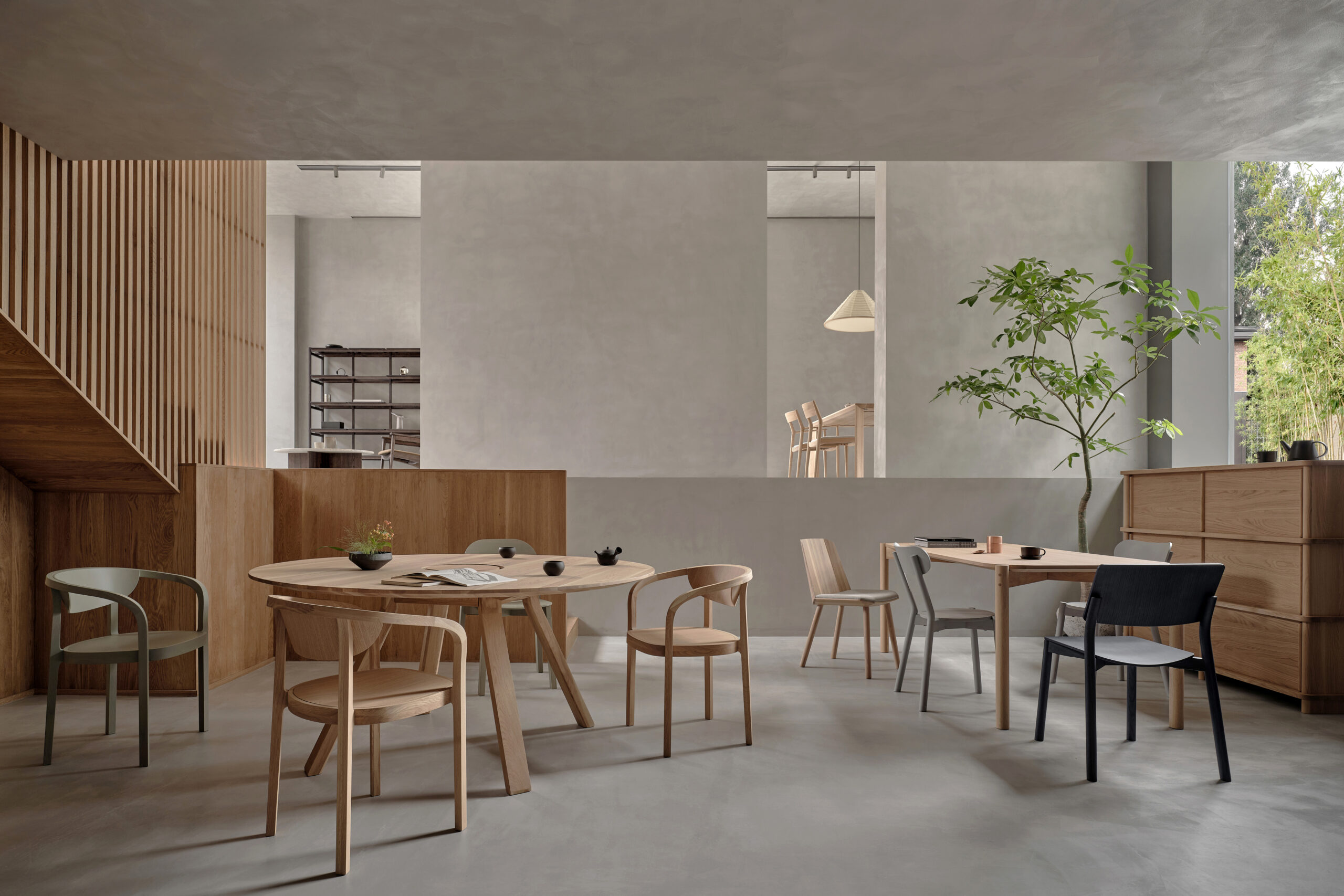 karimoku 衝立て 間仕切り 梅の透かし柄 レトロ 和モダン 昭和